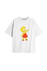 Y2k vintage Simpson Baskılı Beyaz T-shirt KOD 279
