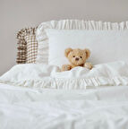 Natural Fırfırlı Exclusive Organik Fırfırlı Çocuk & Bebek Nevresim Takımı  Oeko-Tex Sertifikalı