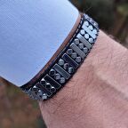 Hematit Taşı Füme Bileklik