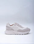 Ekru Deri Kadın Sneaker
