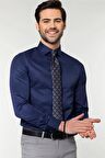Tudors Slim Fit Dar Kesim Düz Erkek Gömlek
