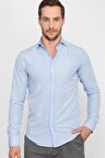 Tudors Slim Fit Dar Kesim Düz Erkek Gömlek