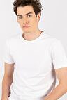 Tudors Slim Fit Dar Kesim Bisiklet Yaka Düz basic Kısa Kol T-Shirt