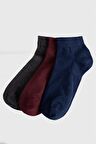 Tudors 3'lü Düz Kısa Erkek Çorap