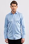 Tudors Modern Slim Fit Düz Saten Erkek Gömlek