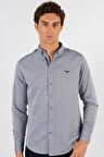 Tudors Slim Fit Dar Kesim Uzun Kol Poplin Oxford