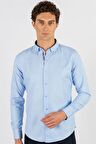 Tudors Slim Fit Dar Kesim Uzun Kol Poplin Oxford