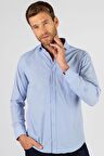 Tudors Klasik Fit Rahat Kesim Cotton Efekt Poplin Erkek Gömlek