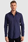 Tudors Slim Fit Dar Kesim Tery Cotton Erkek Gömlek