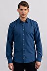 Tudors Modern Slim Fit Dar Kesim Armürlü Erkek Gömlek