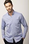 Tudors Klasik Fit Uzun Kol Armürlü Oxford Doku Erkek Gömlek KL220030-983