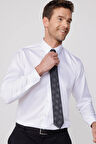 Slim Fit Beyaz Non-Iron %100 Pamuk Doğa Dostu Ekoteks Belgeli Ütü Gerektirmez Gömlek