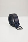 Erkek %100 Hakiki Deri 4 cm Spor Lacivert Kemer