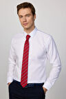 Slim Fit Beyaz Non-Iron %100 Pamuk Doğa Dostu Ekoteks Belgeli Ütü Gerektirmez Gömlek