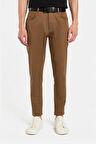 Erkek Regular Fit Rahat Kesim Kanvas Kahverengi Pantolon