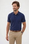 Erkek Slim Fit Dar Kesim Premium Seri %100 Pamuk Yumuşak Dokulu Merserize Lacivert Polo Yaka Tişört 