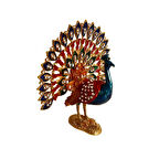 Kristal Taşlı Dekoratif Tavus Kuşu Biblosu - Zarif ve Şık Tasarım