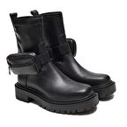 Desa Marble Siyah Kadın Deri Bot