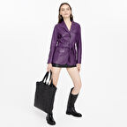 Aloha Mor Kadın Deri Ceket