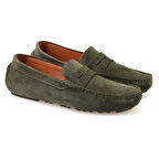 Akira Yeşil Erkek Süet Deri Loafer