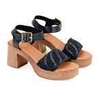 Giana Siyah Kadın Sandalet