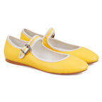 Lydia Sarı Kadın Deri Babet