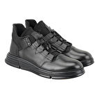 Pavel Siyah Erkek Bağcıklı Deri Bot