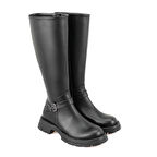 Kadın Siyah Fermuarlı Çizme