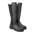 Zac Siyah Kadın Fermuarlı Çizme