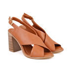 Keeley Taba Kadın Topuklu Deri Sandalet