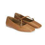 Celina Taba Kadın Ayarlanabilir Tokalı Deri Babet