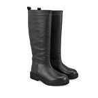 Kadın Siyah Deri Çizme