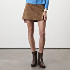 Kadın Kahve Topuklu Deri Bot