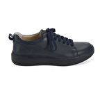 Simiran Lacivert Kadın Deri Spor Ayakkabı