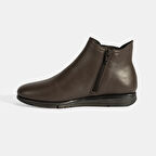 Kadın Kahve Fermuarlı DesaComfort Deri Bot