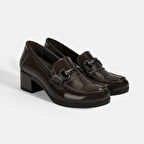 Kadın Kahve DesaComfort Topuklu Rugan Ayakkabı