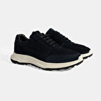 Erkek Lacivert Bağcıklı Süet Spor Ayakkabı