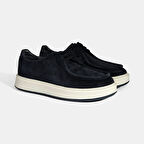 Erkek Lacivert Bağcıklı Süet Deri Günlük Ayakkabı