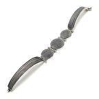 Yöresel Hasır İşleme  Telkari Kadın Gümüş Bileklik