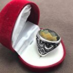 Zultanit Taşlı Oval Model 925 Ayar Erkek Gümüş Yüzük