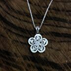 Papatya Model Telkari Kadın Gümüş Kolye