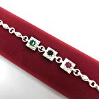 Zirkon Taşlı Kadın Gümüş Bileklik