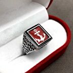 Deniz Çapa Model 925 Ayar Erkek Gümüş Yüzük