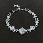 Kişniş Kare Model 925 Ayar Telkari Kadın Gümüş Bileklik