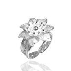 Zambak Model Elişçiliği 925 Ayar Telkari Gümüş Yüzük