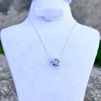 Küp Tasarım Zirkon Taşlı Gümüş Kolye