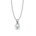 İnci Taşlı  Otantik Kadın Gümüş Kolye