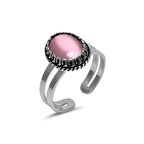 Kedigözü Taşlı Mardin Hasırı Gümüş Kadın Yüzük