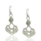 1000 Ayar Kazaziye Kadın Gümüş Küpe