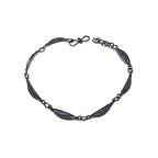 Yaprak Model Oksitli Telkari Kadın Gümüş Bileklik